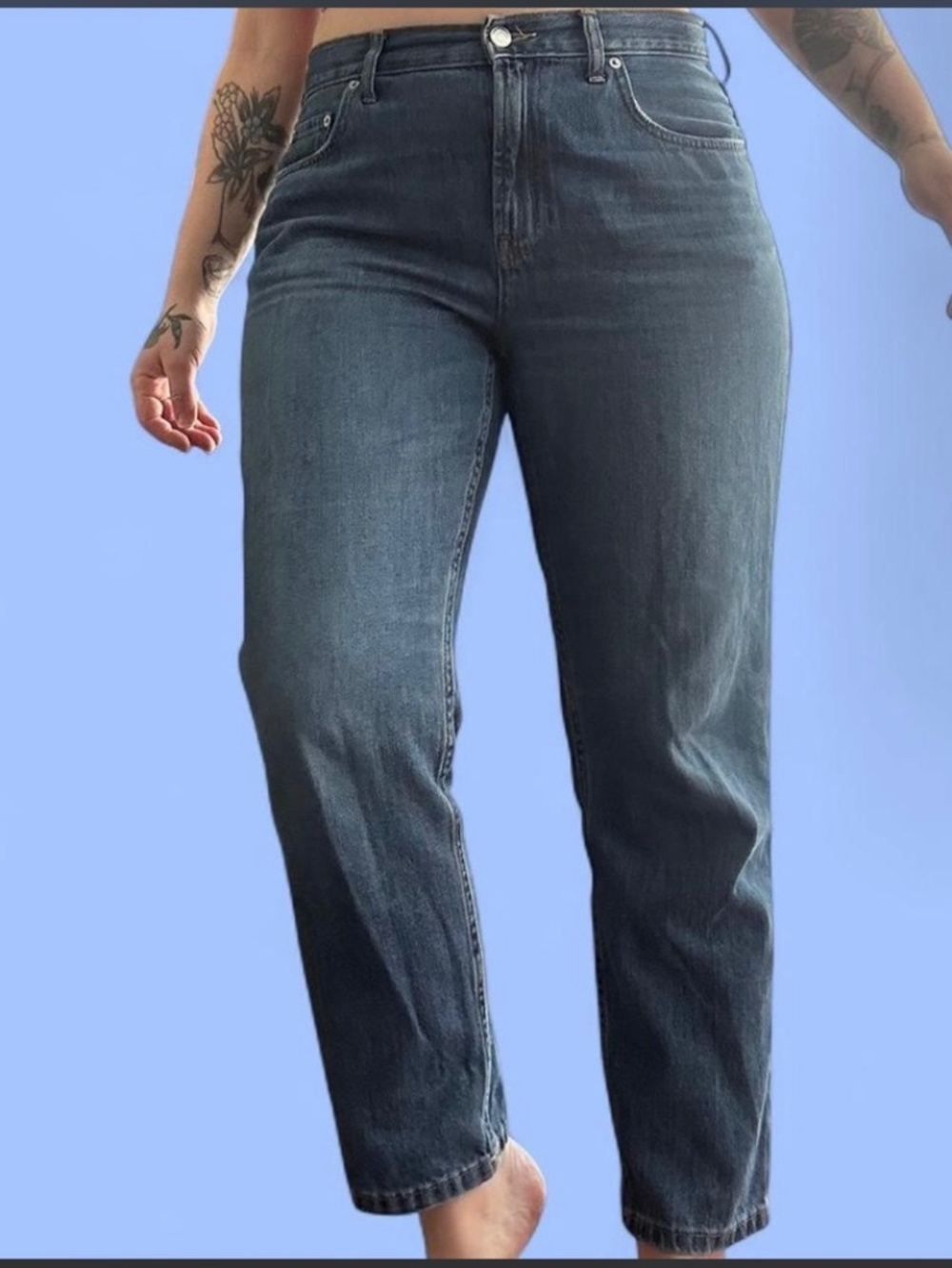 Everlane Organic Cotton Super Soft Straight Leg Jeans, Size 12